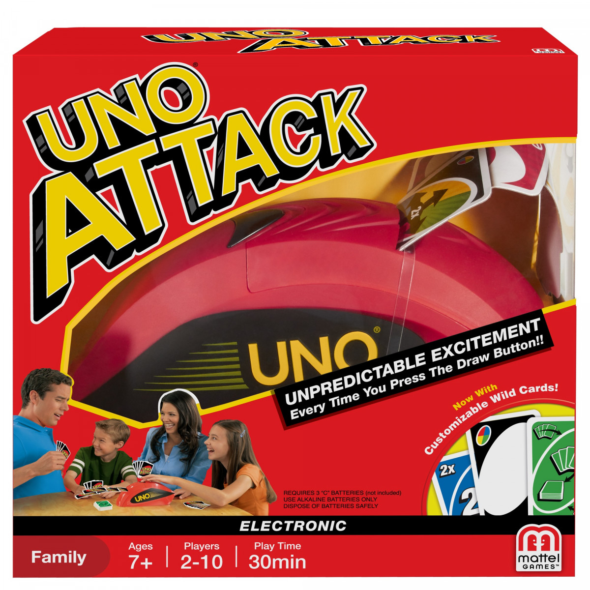 UNO ATTACK! Rapid Fire Card Game for 2-10 Players Ages