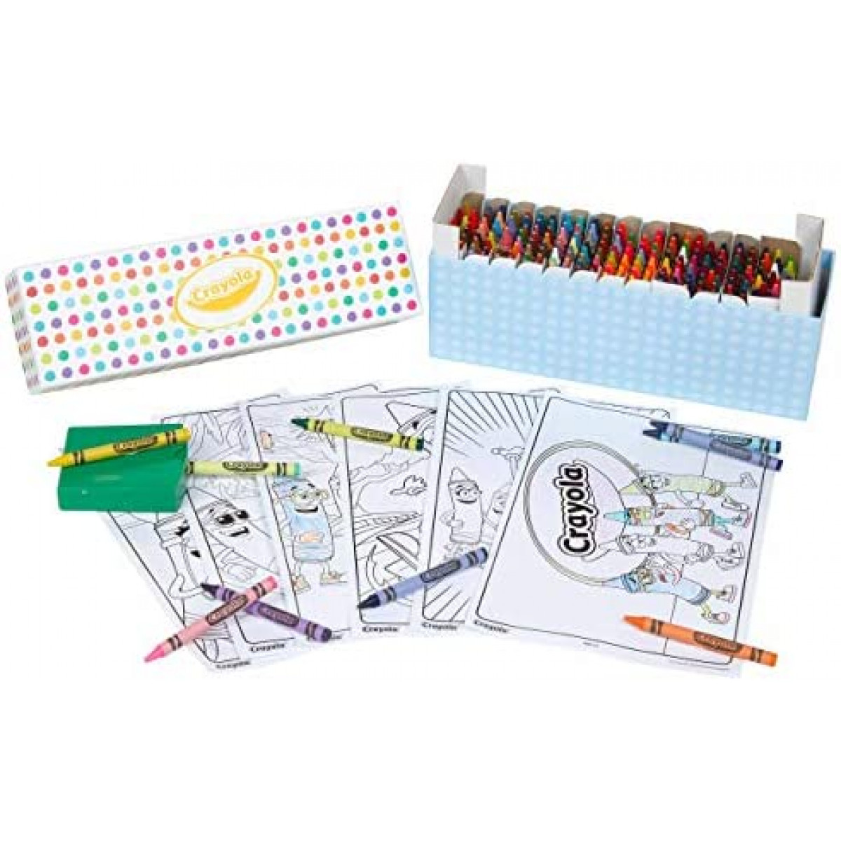 Crayola Crayon Set with Coloring Pages, Gift for Kids