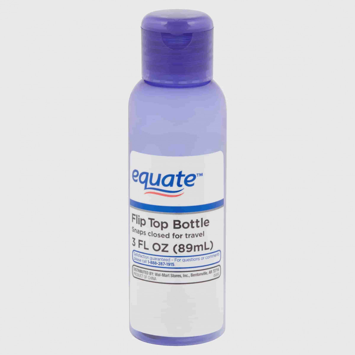 Equate Flip Top Travel Bottle - 3 oz