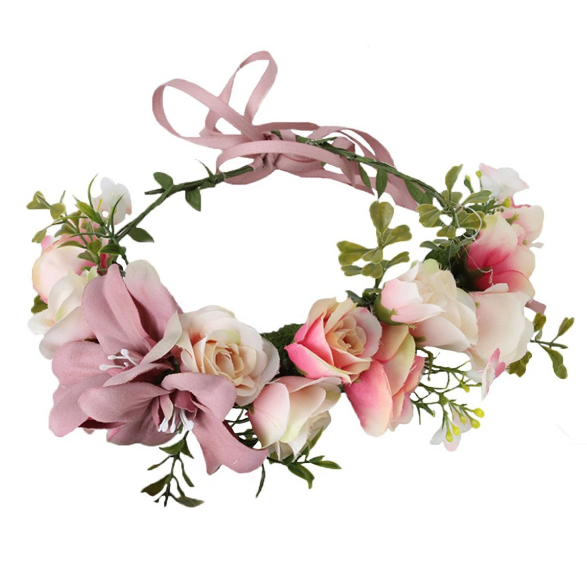 Vivivalue Flower Wreath Headband Crown Floral Garland