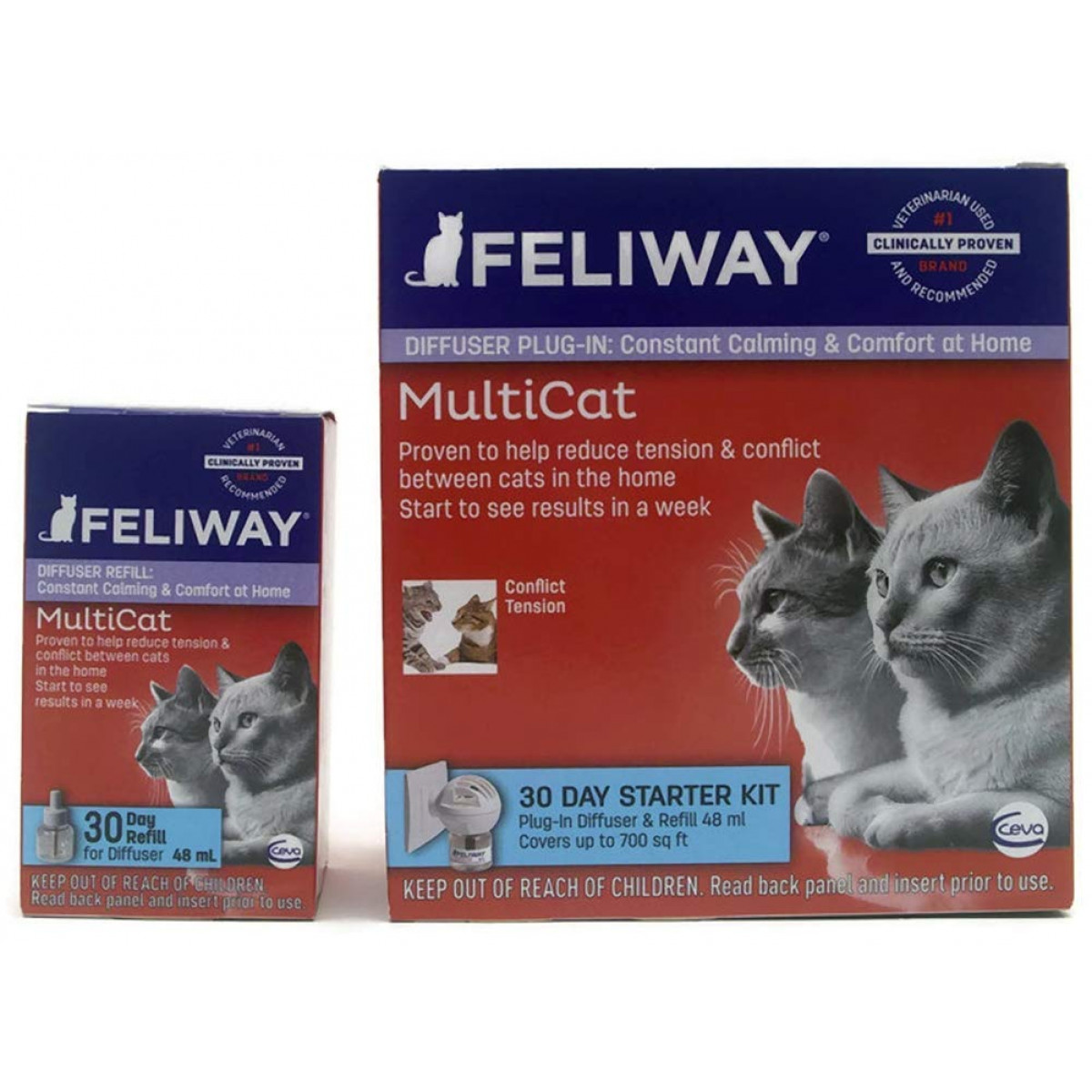 Feliway MultiCat Calming Pheromone Diffuser Starter Kit