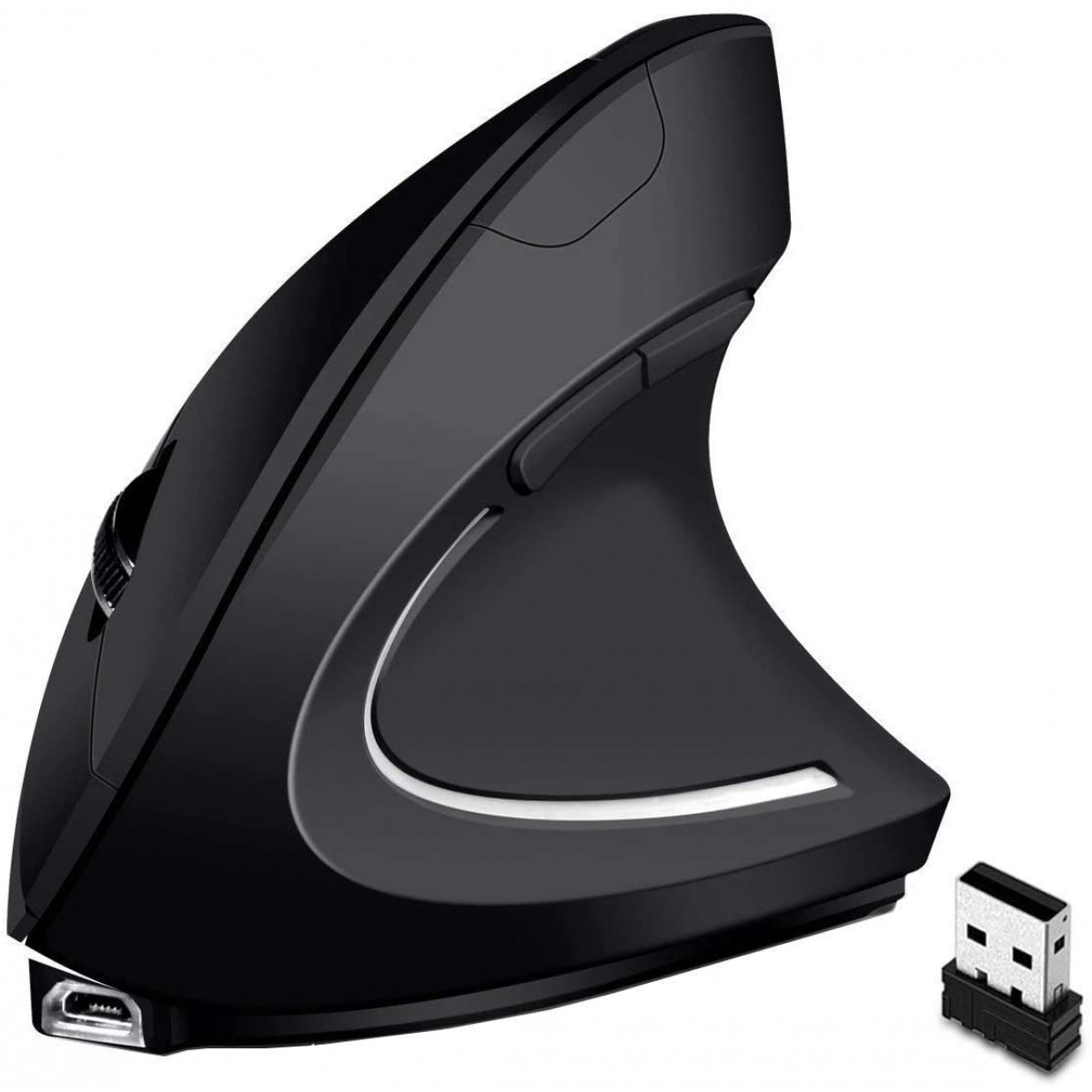 Wireless Rechargeable Ergonomic Mouse, 2.4G Small