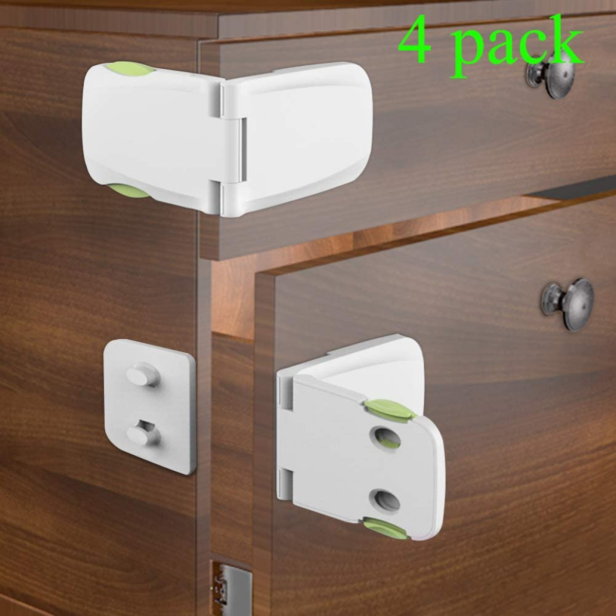 Cabinet Locks, Child Safety Cabinet Latches (8 Pack), Multi-purpose For  Cabinets, Drawers, Fridge, Oven, Easy To Use, White
