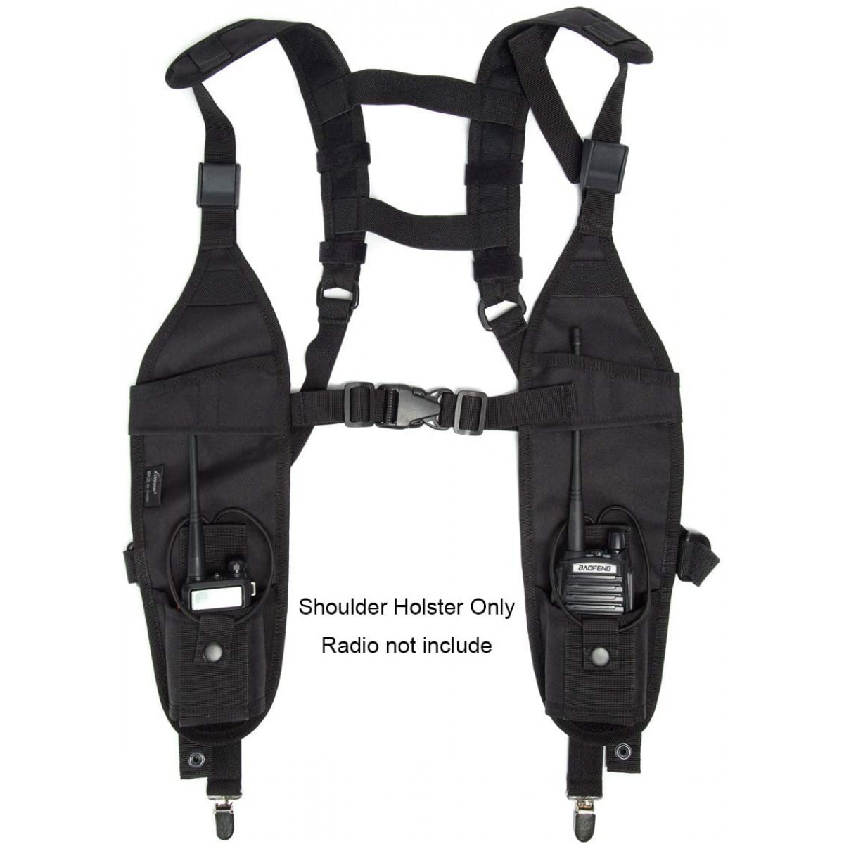 Universal Double Radio Shoulder Harness Holster Chest
