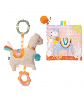 Manhattan Toy Llama Travel Toy wth Teether and Llama Soft Activity Book Set