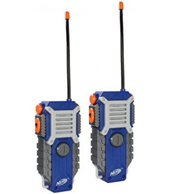 NERF Walkie Talkies for Kids by Sakar | Powerful 1000ft Range, Speakers, Rugged Design, Battery Powered, Outdoor Toys for Boys and Girls (Gray, Blue, & Orange)