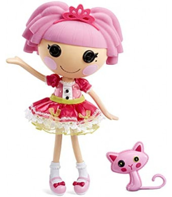 Lalaloopsy Doll- Jewel Sparkles and Pet Persian Cat, 13" Princess Doll with Pink Hair, Pink Outfit and Accessories, Reusable House Playset- Gifts for Kids, Toys for Girls Ages 3 4 5+ to 103 Years Old