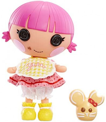 Lalaloopsy Littles Doll- Sprinkle Spice Cookie & Pet Cookie Mouse, 7" Baker Doll with Pink/Yellow Outfit & Accessories, Reusable House Playset- Gifts for Kids, Toys for Girls Ages 3 4 5+ to 103