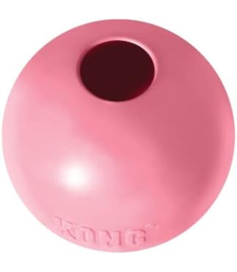 KONG Puppy Ball w/Hole - Soft & Durable Activity Ball for Puppies - Dog Toy Supports Healthy Exercise & Interactive Play - Dog Toy for Natural Teething - for Small Puppies - Assorted Colors