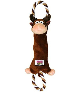 KONG - Tugger Knots Moose - Tug of War Dog Toy, Minimal Stuffing and Looped Ropes for added Strength - For Medium/Large Dogs