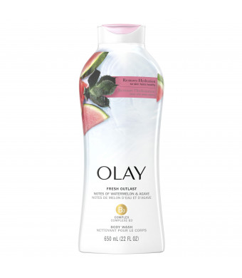 Olay Fresh Outlast Notes of Watermelon & Agave Body Wash, 22 fl oz