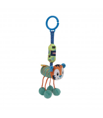 Nuby Safari Chimes Toy with Inner Bell and C-hook, Tiger