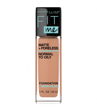 Maybelline Fit Me Matte + Poreless Liquid Foundation Makeup, Golden, 1 fl. oz.