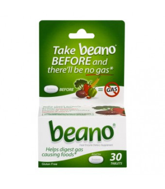 Beano Food Enzyme Dietary Supplement Tablets - 30 CT30.0 CT