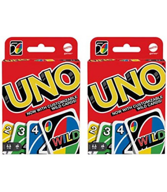 Mattel 4347154784 Uno Card Game 2 Pack, Red