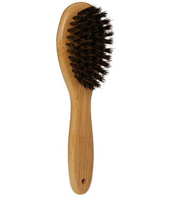 Bamboo Groom Oval Bristle Brush w/Natural Boar Small