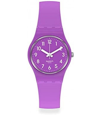 Swatch Lady Quartz Silicone Strap, Purple, 12 Casual Watch (Model: LV115C)