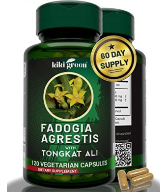 Fadogia Agrestis Extract with Tongkat ali for Men 1000mg Per Serving, 120 Capsules, Third Party Tested, Ultra Strength, Support Energy and Endurance, Gluten Free, Non-GMO, Vegan Capsules