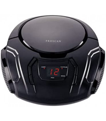 PROSCAN Portable CD Boombox with AM/FM Radio (Black)