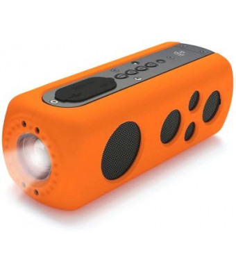Sound Box Splash Sports Portable Speaker - Wireless Rugged Waterproof Bluetooth Compatible audio Stereo with AUX In Jack, Rechargeable Battery - iPhone Android iPad, MP3 - PyleSport PWPBT75OR (Orange)
