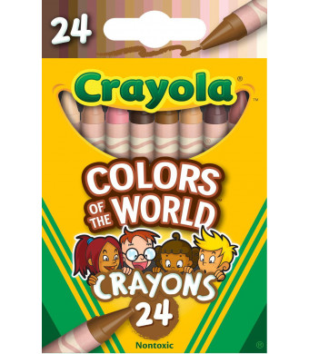 Crayola Colors of the World Crayons, 24 Count Assorted Colors, Child