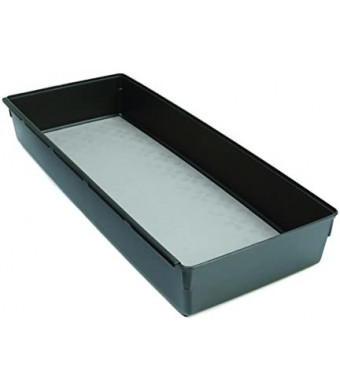 Rubbermaid No-Slip Interlocking Drawer Organizer, 6-in. x 15-in, Black with Gray Base (1994535)