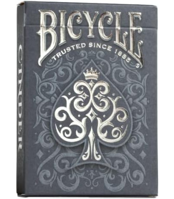 Bicycle Cinder Premium Playing Cards, Silver Smoke Foil, 1 Deck