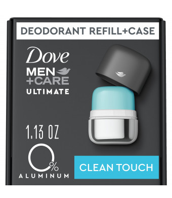 Dove Men+Care Ultimate Refillable Deodorant Kit 0% Aluminum Clean Touch Aluminum Free Deodorant 1.13 oz