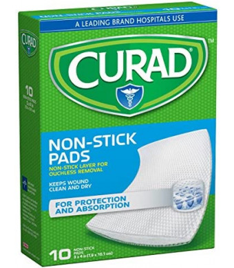 Curad Non-Stick Pads, 3 Inches X 4 Inches 10 Count