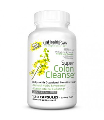 Health Plus Super Colon Cleanse Capsules, 120 Ct, 60 Servings