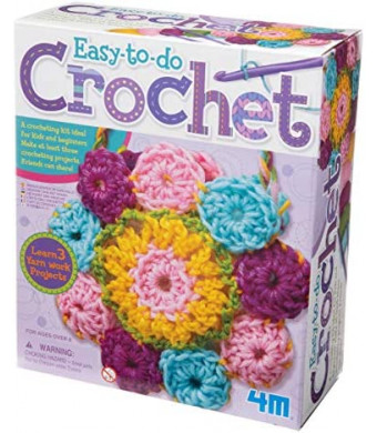 4M Toysmith, Easy-To-Do Crochet Kit, Art & Crafts DIY Kit, For Boys & Girls Ages 8+