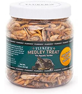 Fluker's Medley Treat for Aquatic Turtles - Rivershrimp, Mealworms and Crickets