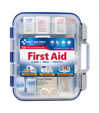 First Aid Only 335 Piece All-Purpose First Aid Kit, OSHA Compliant