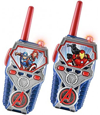 eKids Avengers Endgame FRS Walkie Talkies for Kids, Two Way Radios with Lights & Sounds, Indoor and Outdoor Toys for Fans of Marvel Gifts for Boys