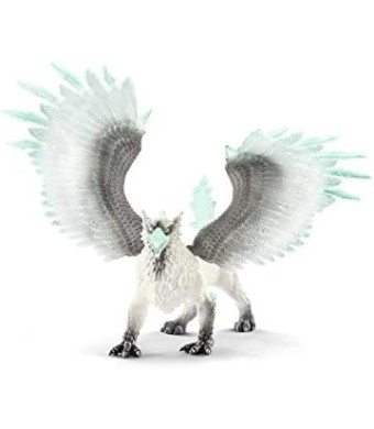 Schleich Eldrador Creatures Ice Monster Griffin Dragon Action Figure - Realistic Majestic Icy Griffin Figurine Toy with Movable Wings, Highly Durable Toy for Boys and Girls, Gift for Kids Ages 7+