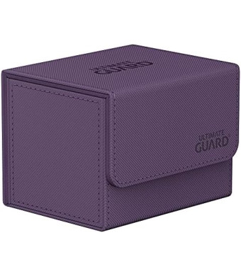 Ultimate Guard Sidewinder 100+, Deck Box for 100 Double-Sleeved TCG Cards, Purple, Magnetic Closure & Microfiber Inner Lining for Secure Storage