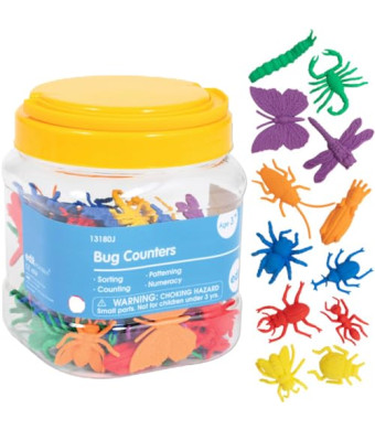 edxeducation Bug Counters - Set of 72 - Early Math Manipulatives - Learn Counting, Colors, Sorting and Sequencing - Home Learning