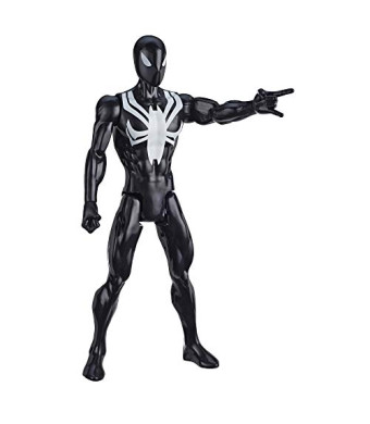 Spider-Man Marvel Titan Hero Series Villains Black Suit 12"-Scale Super Hero Action Figure Toy Great Kids for Ages 4 & Up