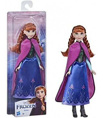 Disney's Frozen Shimmer Anna Fashion Doll, Skirt, Shoes, and Long Red Hair, Toy for Kids 3 Years Old and Up