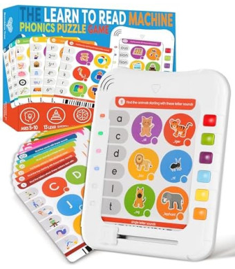 Phonics Learning Pad - Electronic Phonics Reading Game for Kids Ages 5-11 - Learn to Read in 720 Phonic and Letter Sound Questions - Vowels, Consonant Blends, Digraphs, Diphthongs