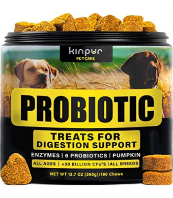 Probiotics for Dogs - Support Gut Health, Itchy Skin, Allergies, Yeast Balance, Immunity - Dog Probiotics and Digestive Enzymes for Small, Medium and Large Dogs - 180 Probiotic Chews for Dogs, Duck