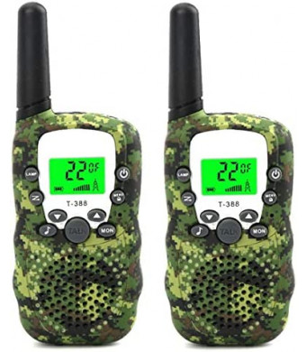 Walkie Talkies for Kids 3-14 Year Old Girl and Boy Gifts Toys 22 Channels Children's Walkie Talkie Set Outdoor Adventures Hiking Camping Gear Games for Girls and Boys Camo - 1 Pair