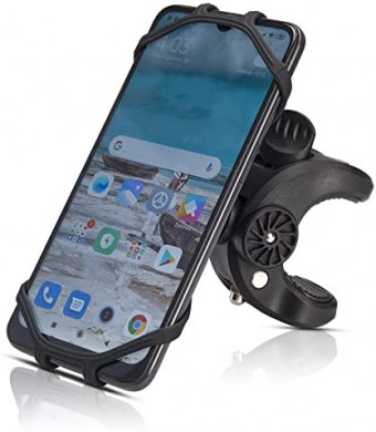 Universal Cell Phone Holder Mount - Golf Cart, Push Cart, Baby Stroller, Shopping Cart, Bike, Motorcycle, Boat, Spin Bike, Bicycle Handlebars - iPhone, Samsung Galaxy and Note, Pixel, Any Smartphone