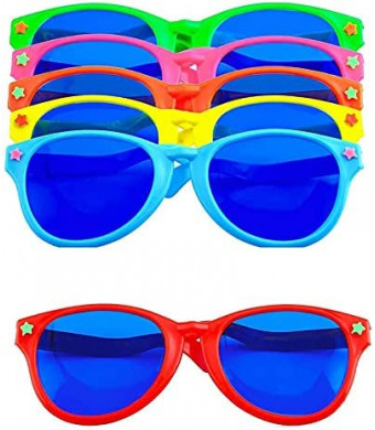 HUI JIN 6 Pcs Jumbo Plastic Sunglasses Funny Party Glasses Swim Party Favors for Festival Supplies Accessories