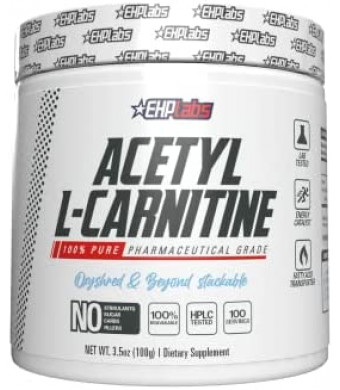 EHPlabs Acetyl L-Carnitine - Supports Natural Energy Production, Aids Metabolism, Assists in Healthy Brain Function, Supports Heart Health, Non-GMO, Vegan, Gluten Free - 100 Serves