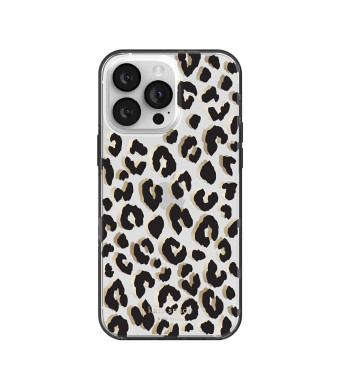 Kate Spade New York Protective Hardshell Case Compatible with Apple iPhone 14 Pro Max - City Leopard Black [KSIPH-225-CTLB]