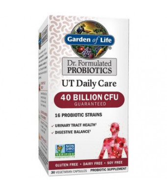 Garden of Life Dr. Formulated Urinary Tract Probiotic Capsules, 40 Billion CFU, 30 Ct
