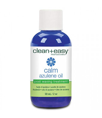 Clean + Easy Calm - Azulene Oil, Use To Soothe Sore Irritated Skin, Remove Wax Residue After Hair Removal - Post Waxing Care Solution For Sensitive Skin, 2 oz