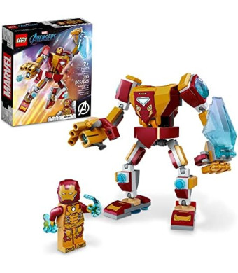 LEGO Marvel Iron Man Mech Armor 76203 Building Kit; Collectible Mech and Minifigure for Iron Man Fans Aged 7+ (130 Pieces)