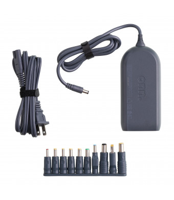 onn. 90W Laptop Charger with 10 Interchangeable Tips, Total 10 Feet Power Cords, Fits Most Laptops Like HP, Dell, Lenovo, onn.